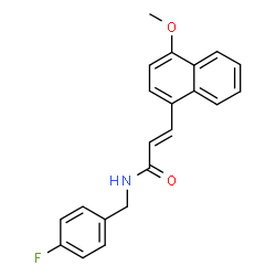 N-(4-FLUOROBENZYL)-3-(4-METHOXY-1-NAPHTHYL)ACRYLAMIDE结构式