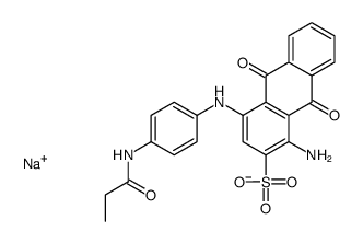 sodium 1-amino-9,10-dihydro-9,10-dioxo-4-[4-[(1-oxopropyl)amino]anilino]anthracene-2-sulphonate结构式