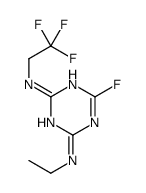 4-N-ethyl-6-fluoro-2-N-(2,2,2-trifluoroethyl)-1,3,5-triazine-2,4-diamine结构式