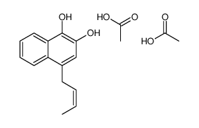 acetic acid,4-but-2-enylnaphthalene-1,2-diol Structure