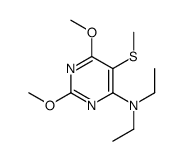 N,N-diethyl-2,6-dimethoxy-5-methylsulfanylpyrimidin-4-amine结构式