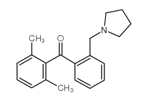 2,6-DIMETHYL-2'-PYRROLIDINOMETHYL BENZOPHENONE结构式