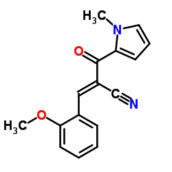 (2E)-3-(2-Methoxyphenyl)-2-[(1-methyl-1H-pyrrol-2-yl)carbonyl]acrylonitrile结构式