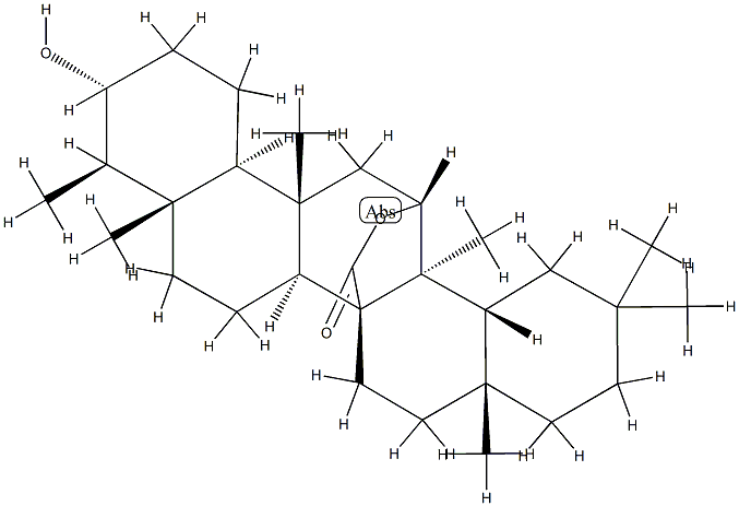 3α,12β-Dihydroxy-D:A-friedooleanan-26-oic acid 26,12-lactone Structure