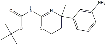 [4-(3-Amino-phenyl)-4-methyl-5,6-dihydro-4H-[1,3]thiazin-2-yl]-carbamic acid tert-butyl ester Structure