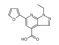 1H-Pyrazolo[3,4-b]pyridine-4-carboxylic acid, 1-ethyl-6-(2-furanyl)- structure