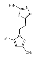 5-[2-(3,5-dimethylpyrazol-1-yl)ethyl]-1,3,4-thiadiazol-2-amine structure