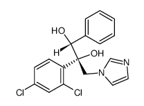 (1R,2S)-2-(2,4-dichlorophenyl)-3-(1H-imidazol-1-yl)-1-phenylpropane-1,2-diol结构式