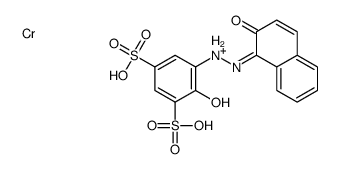 hydrogen [4-hydroxy-5-[(2-hydroxy-1-naphthyl)azo]benzene-1,3-disulphonato(4-)]chromate(1-) Structure