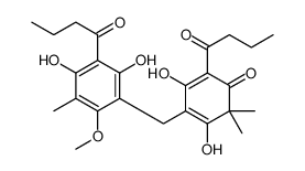 2-[[2,4-Dihydroxy-6-methoxy-5-methyl-3-(1-oxobutyl)phenyl]methyl]-3,5-dihydroxy-4,4-dimethyl-6-(1-oxobutyl)-2,5-cyclohexadien-1-one picture