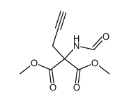 formylamino-prop-2-ynyl-malonic acid dimethyl ester Structure