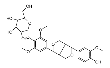 (2S,3R,4S,5S,6R)-2-[4-[(3S,3aR,6S,6aR)-3-(4-hydroxy-3-methoxyphenyl)-1,3,3a,4,6,6a-hexahydrofuro[3,4-c]furan-6-yl]-2,6-dimethoxyphenoxy]-6-(hydroxymethyl)oxane-3,4,5-triol Structure