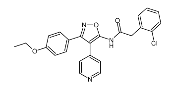 5-(2-chlorophenylacetylamino)-3-(4-ethoxyphenyl)-4-(4-pyridyl)isoxazole结构式