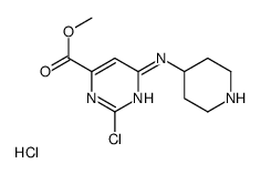 Methyl 2-chloro-6-(4-piperidinylamino)-4-pyrimidinecarboxylate hy drochloride (1:1)结构式