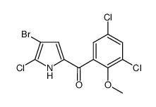 4-bromo-5,3',5'-dichloro-2-(2'-methoxybenzoyl)pyrrole Structure