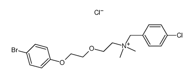 {2-[2-(4-Bromo-phenoxy)-ethoxy]-ethyl}-(4-chloro-benzyl)-dimethyl-ammonium; chloride Structure