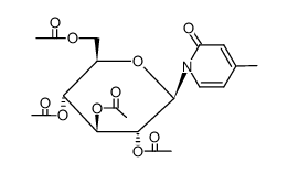 4-Methyl-1-(tetraacetyl-1-β-D-glucosyl)-pyridon-(2) Structure