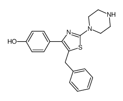 4-(5-benzyl-2-piperazin-4-yl-thiazol-4-yl)-phenol Structure