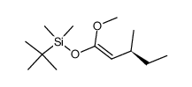 S-E-methyl-3 methoxy-1 dimethyltertiobutylsilyloxy-1 pentene-1结构式