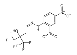 (4E)-4-[(2,4-dinitrophenyl)hydrazinylidene]-1,1,1-trifluoro-2-(trifluoromethyl)butan-2-ol结构式