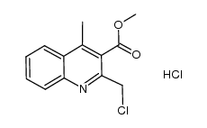 2-chloromethyl-4-methyl-3-quinolinecarboxylic acid methyl ester hydrochloride Structure