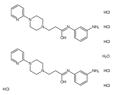 N-(3-aminophenyl)-3-(4-pyridin-2-ylpiperazin-1-yl)propanamide,hydrate,hexahydrochloride结构式