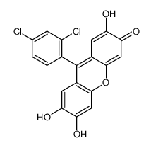 9-(2,4-dichlorophenyl)-2,6,7-trihydroxyxanthen-3-one Structure