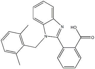 2-[1-(2,6-dimethylbenzyl)-1H-benzimidazol-2-yl]benzoic acid Structure