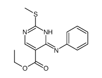 ETHYL 2-(METHYLTHIO)-4-(PHENYLAMINO)PYRIMIDINE-5-CARBOXYLATE Structure