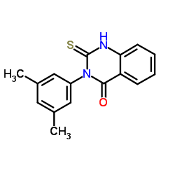 3-(3,5-Dimethyl-phenyl)-2-mercapto-3H-quinazolin-4-one结构式