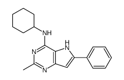 N-cyclohexyl-2-methyl-6-phenyl-5H-pyrrolo[3,2-d]pyrimidin-4-amine结构式