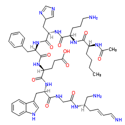 alpha-MSH(4-11)NH2, Ac-Nl4(4)-Orn(5)-Phe(7)-Glu(8)- Structure