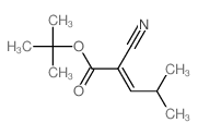 2-Pentenoic acid,2-cyano-4-methyl-, 1,1-dimethylethyl ester结构式