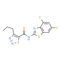 N-(4,6-Difluorobenzo[d]thiazol-2-yl)-4-propyl-1,2,3-thiadiazole-5-carboxamide structure