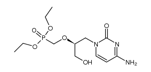 (S)-1-[3-Hydroxy-2-[(diethylphosphonyl)methoxy]propyl]cytosine结构式