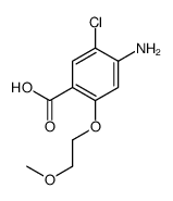 4-amino-5-chloro-2-(2-methoxyethoxy)benzoic acid结构式