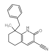 3-Quinolinecarbonitrile,1,2,5,6,7,8-hexahydro-8-methyl-2-oxo-8-(phenylmethyl)- picture