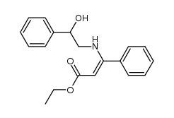 N-(hydroxy-2' phenyl-2' ethyl) amino-3 phenyl-3 propenoate d'ethyle Structure