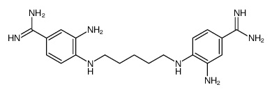 3-amino-4-[5-(2-amino-4-carbamimidoylanilino)pentylamino]benzenecarboximidamide Structure