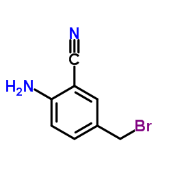 2-Amino-5-(bromomethyl)benzonitrile结构式