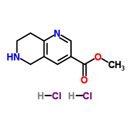 Methyl 5,6,7,8-tetrahydro-1,6-naphthyridine-3-carboxylate dihydrochloride结构式