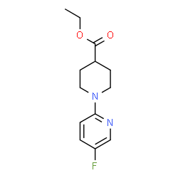 1-(5-氟吡啶-2-基)哌啶-4-羧酸乙酯结构式