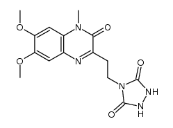 4-(2-(6,7-dimethoxy-4-methyl-3-oxo-3,4-dihydroquinoxalin-2-yl)ethyl)-1,2,4-triazolidine-3,5-dione Structure