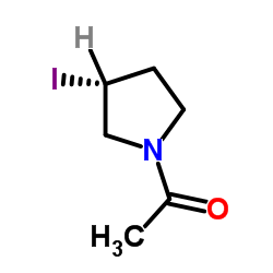 1-[(3R)-3-Iodo-1-pyrrolidinyl]ethanone结构式