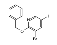 3-bromo-5-iodo-2-phenylmethoxypyridine Structure