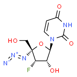 4'-C-叠氮基-3'-脱氧-3'-氟尿苷结构式