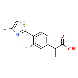 3-Chloro-α-methyl-4-(4-methyl-2-thiazolyl)benzeneacetic acid结构式