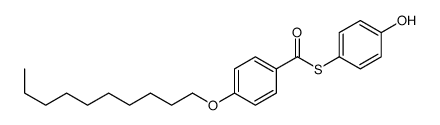 S-(4-hydroxyphenyl) 4-decoxybenzenecarbothioate结构式