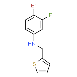 4-Bromo-3-fluoro-N-(thiophen-2-ylmethyl)aniline structure