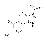 Monosodium 6,7-dihydro-6-oxopyrazolo(1,5-a)pyrido(3,4-e)pyrimidine-3-carboxylate结构式